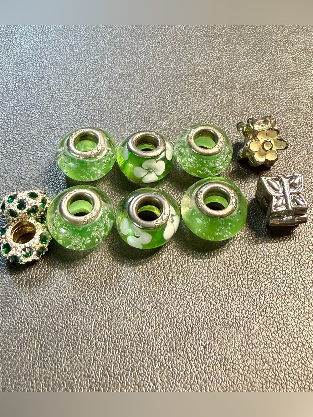 vtg 925 Murano Style Charm lot